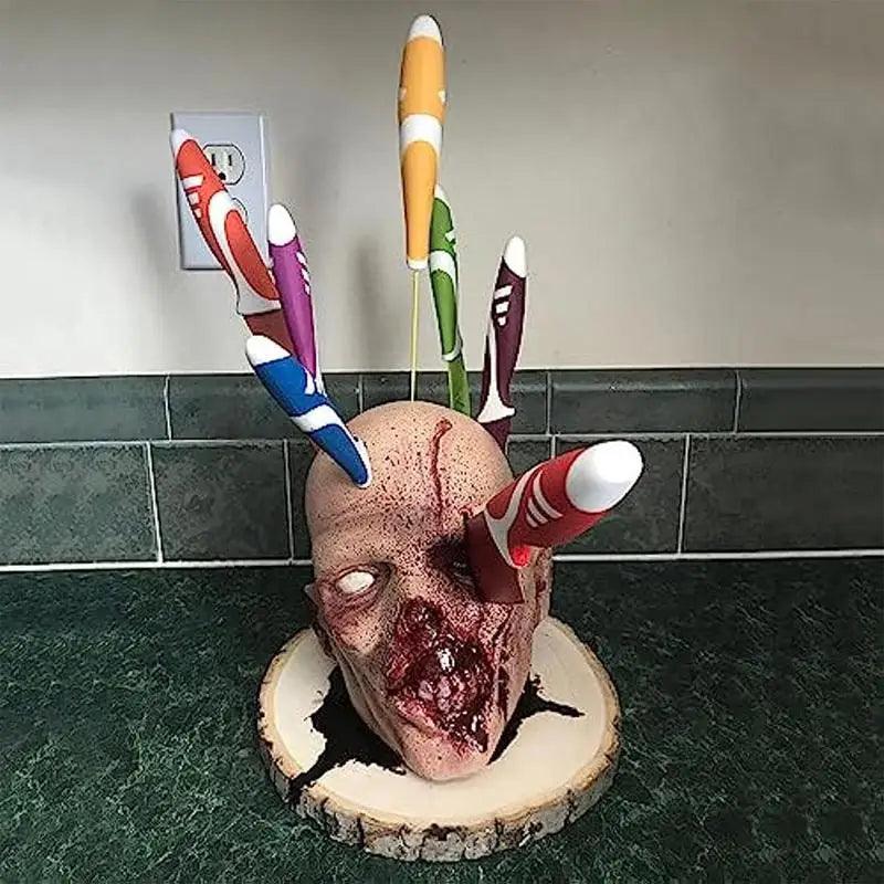 Skull Kitchen Knife Holder