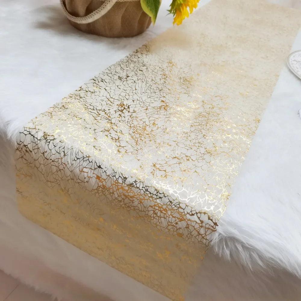 Gold Metallic Glitter Table Runner