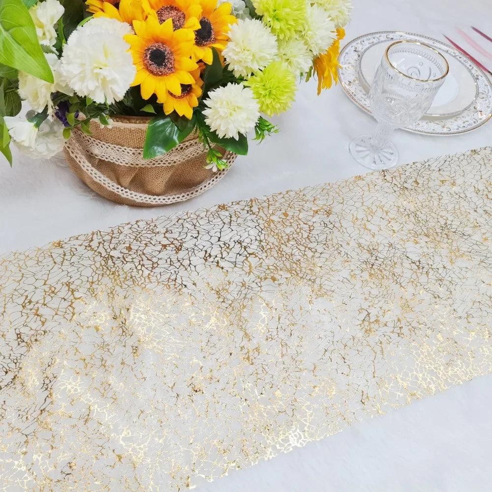 Gold Metallic Glitter Table Runner