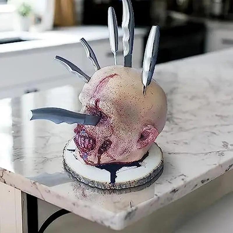 Skull Kitchen Knife Holder