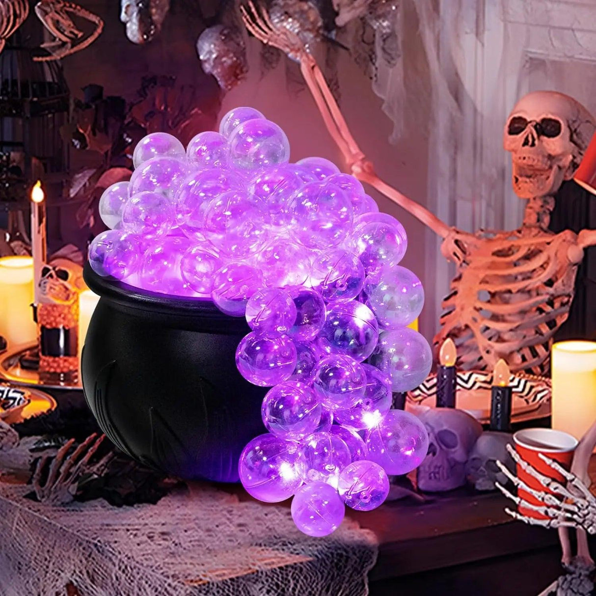 DIY Bubbling Cauldron Halloween Decoration Set