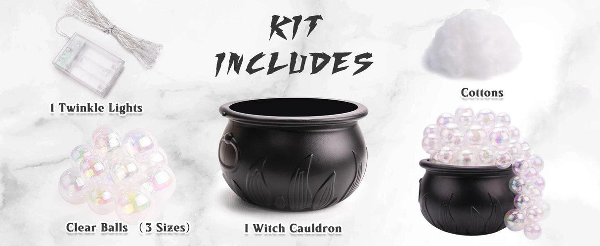 DIY Bubbling Cauldron Halloween Decoration Set