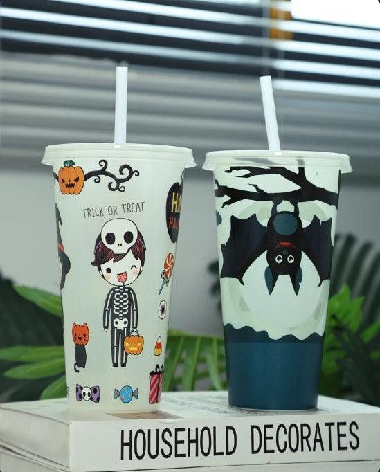 Glow-in-the-Dark Halloween Straw Cup