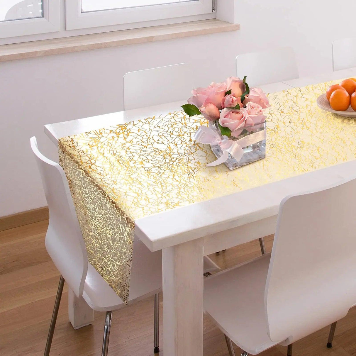 Gold Metallic Glitter Table Runner