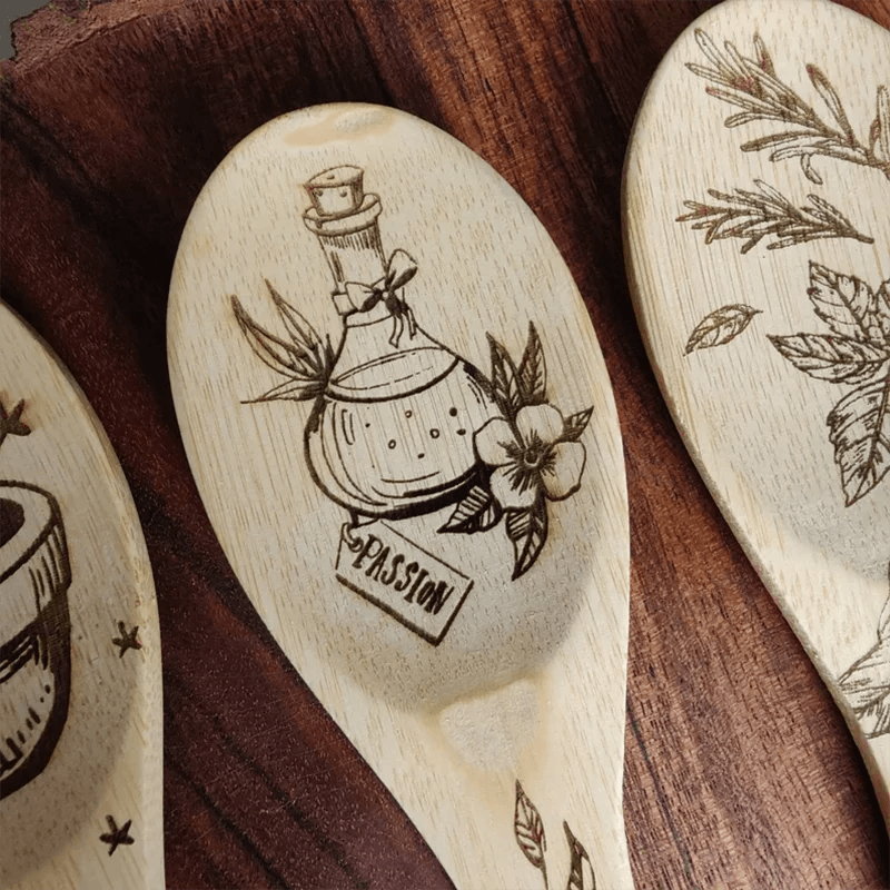 Set of 3 Halloween Kitchen Witch Decorative Spoons