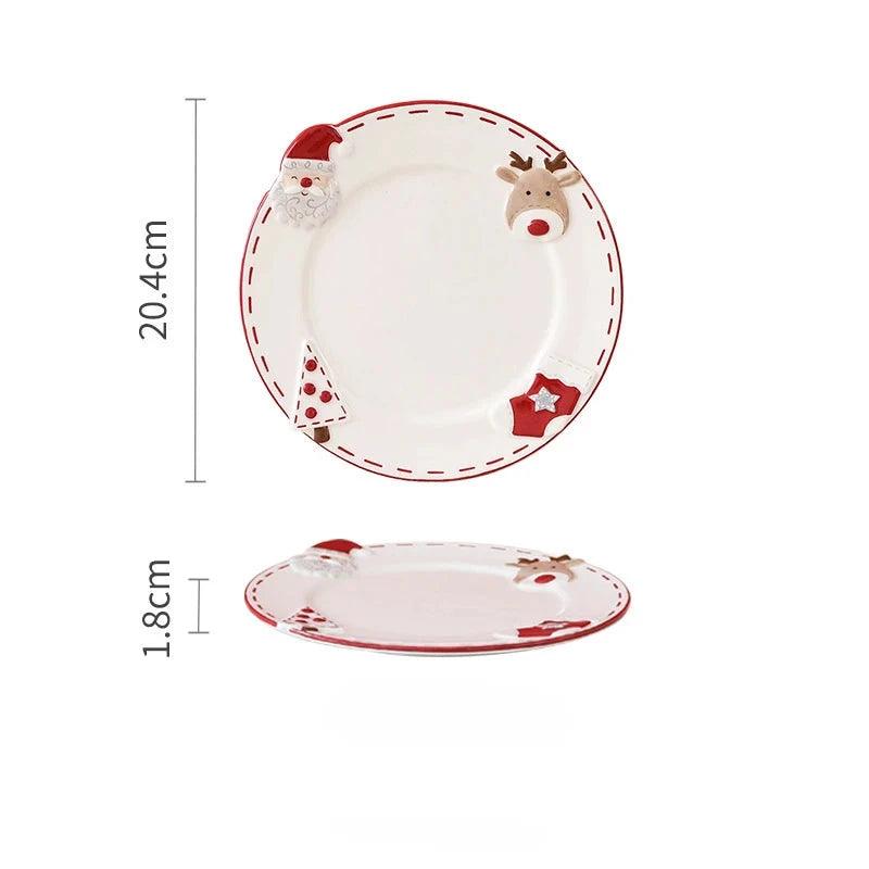 Santa Ceramic Dessert Plate