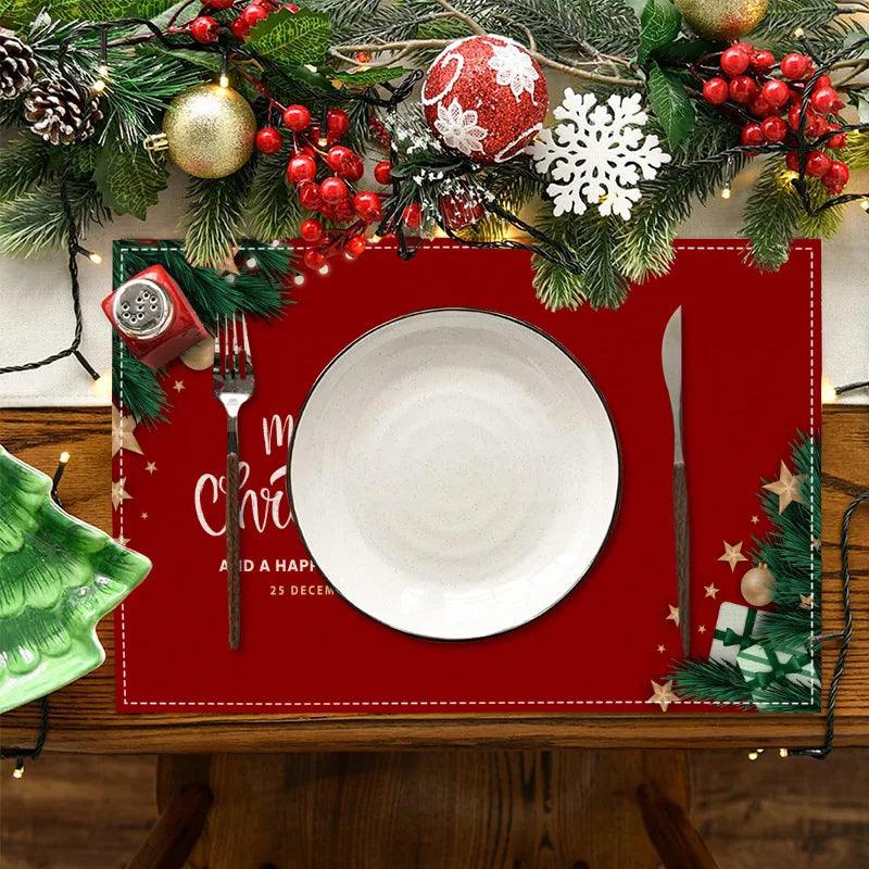 Festive Red Plaid Placemats