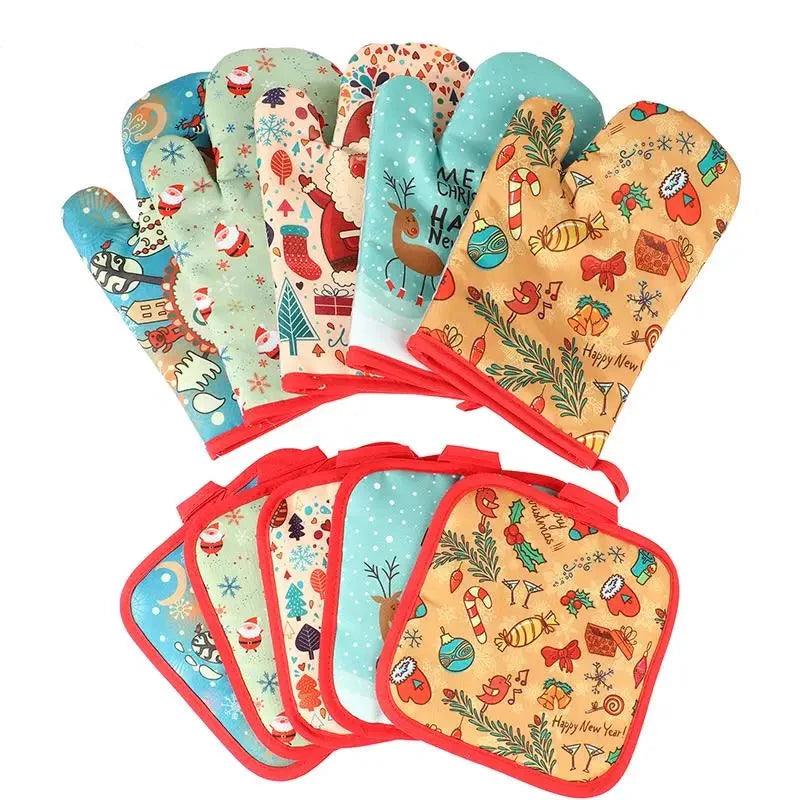 Festive Oven Gloves