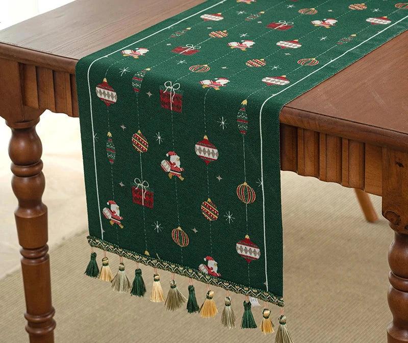 Christmas Cotton Jacquard Table Runner