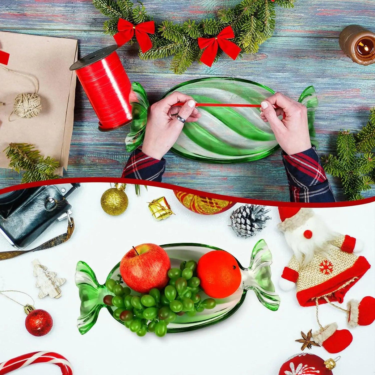 Festive Crystal Candy Bowl