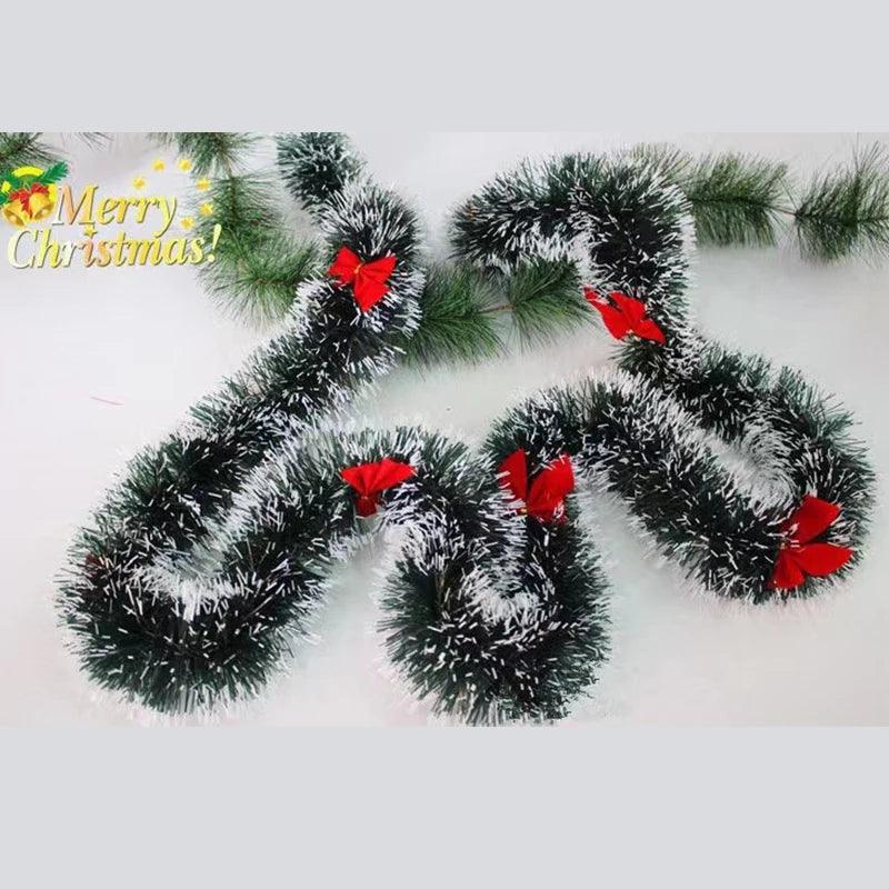 Festive 2-Meter Christmas Ribbon Garland