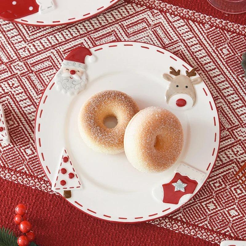 Santa Ceramic Dessert Plate