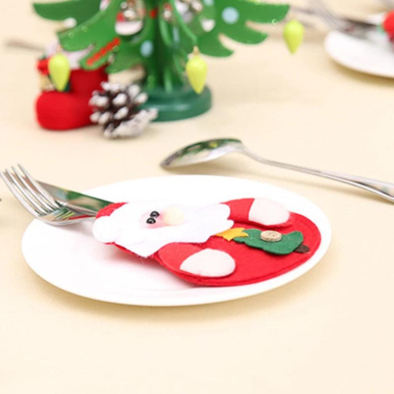 Festive Snowman Tableware Holder Set