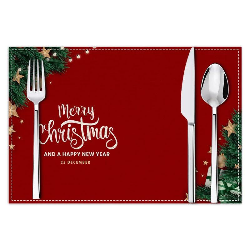 Festive Red Plaid Placemats
