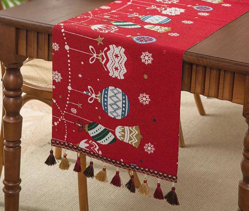 Christmas Cotton Jacquard Table Runner