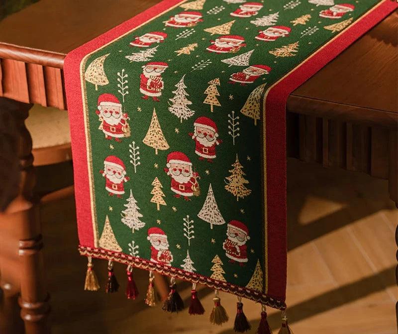 Christmas Cotton Jacquard Table Runner