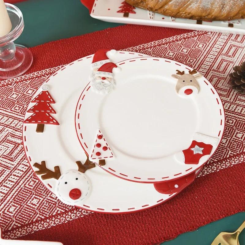 Santa Ceramic Dessert Plate