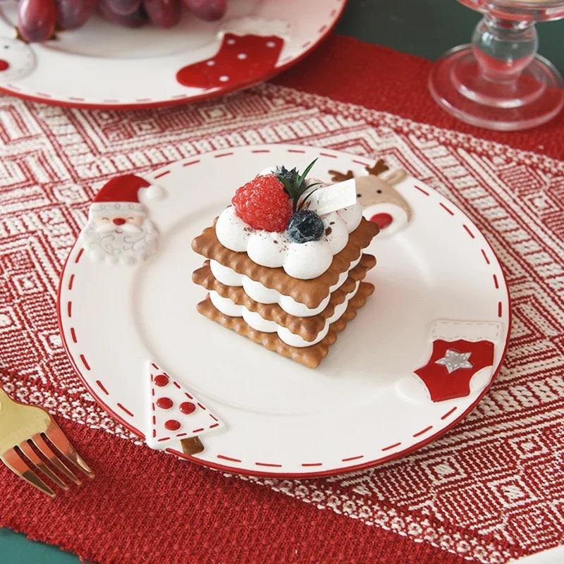 Santa Ceramic Dessert Plate
