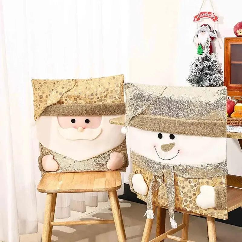 Festive Sequin Holiday Chair Covers
