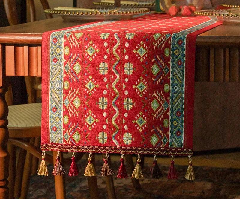 Christmas Cotton Jacquard Table Runner