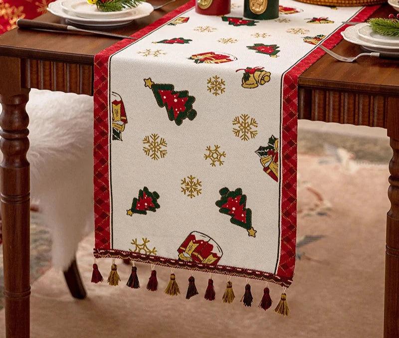 Christmas Cotton Jacquard Table Runner