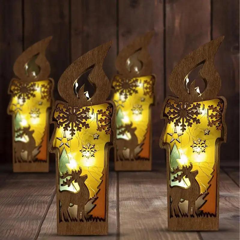 LED Wooden Reindeer Christmas Décor