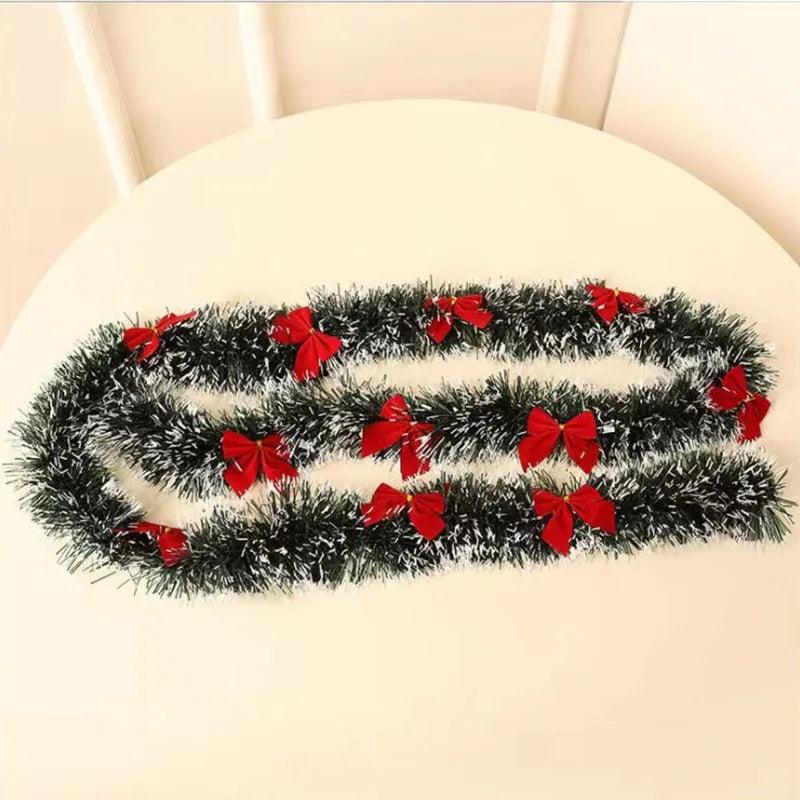 Festive 2-Meter Christmas Ribbon Garland