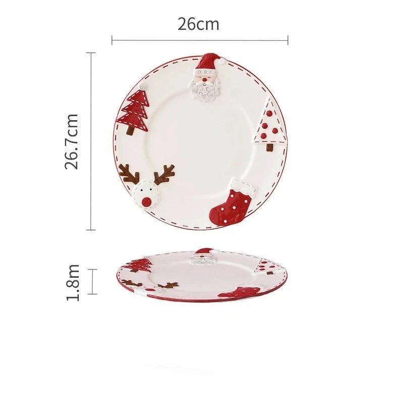 Santa Ceramic Dessert Plate