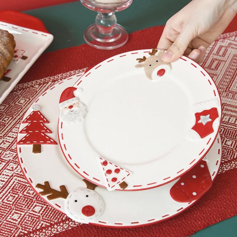Santa Ceramic Dessert Plate