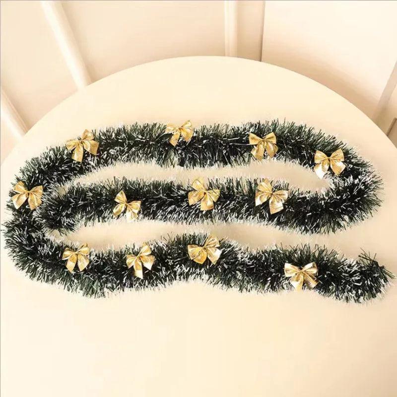 Festive 2-Meter Christmas Ribbon Garland