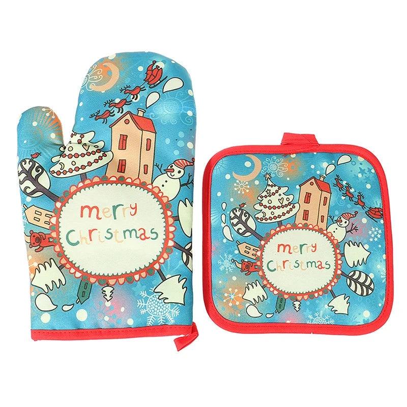 Festive Oven Gloves