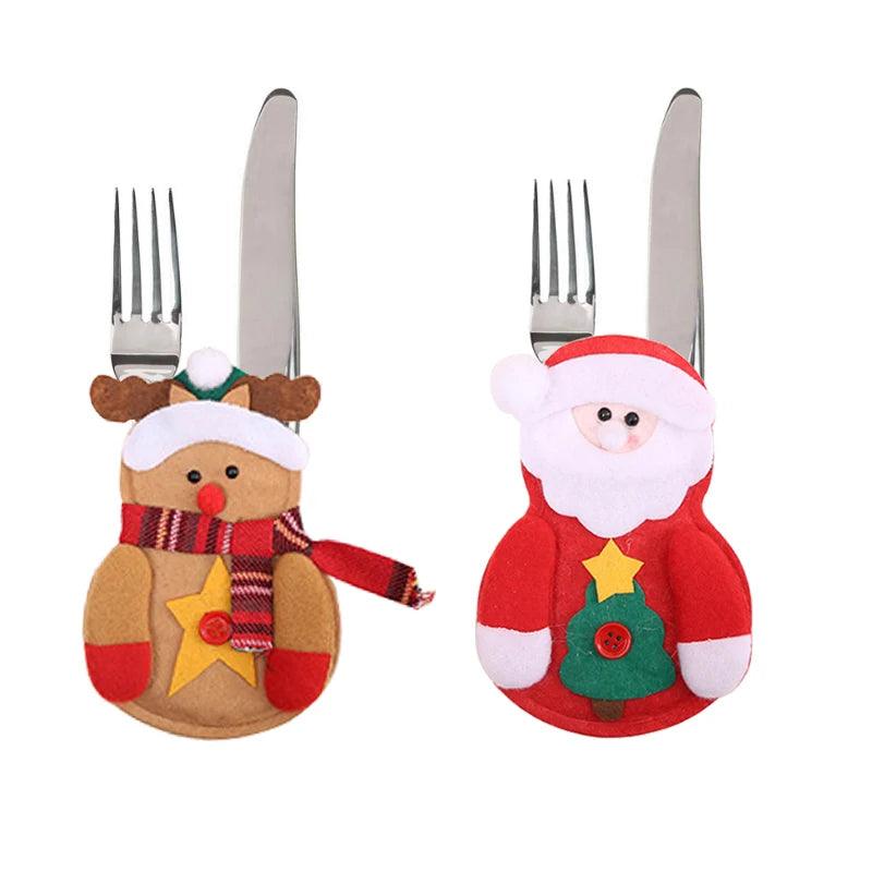 Festive Snowman Tableware Holder Set
