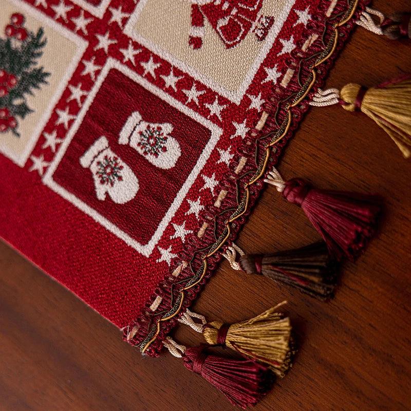 Christmas Cotton Jacquard Table Runner