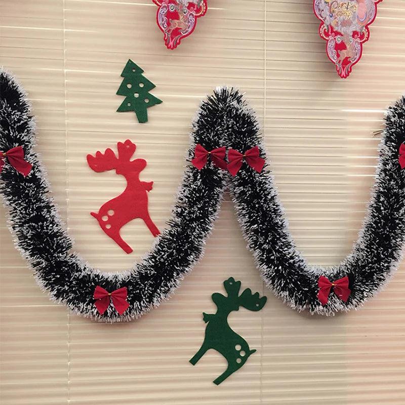 Festive 2-Meter Christmas Ribbon Garland