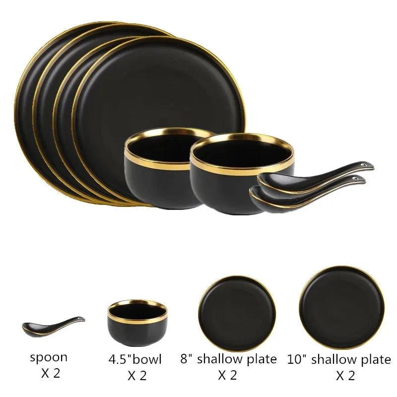 Gilt Rim Elegance Plate Collection - Epic Kitchen Finds