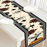 Happy Halloween Pumpkin & Ghost Table Runner