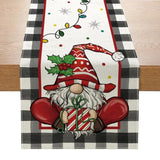 Christmas Linen Table Runner – Snowman & Christmas Tree