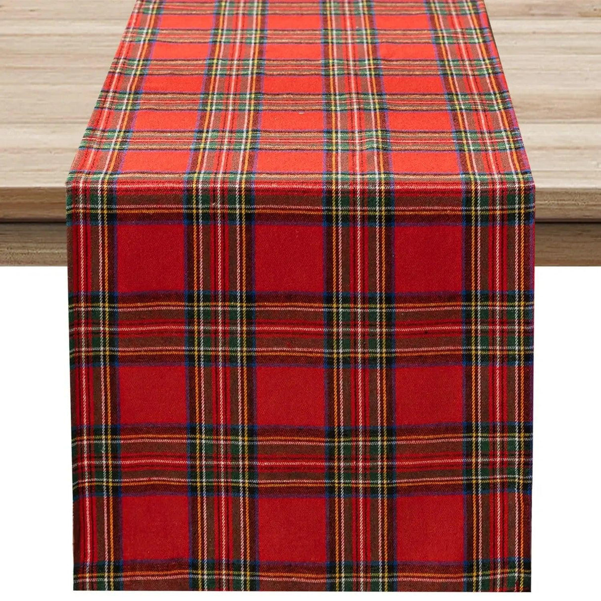 Red Scottish Tartan Plaid Christmas Table Runner