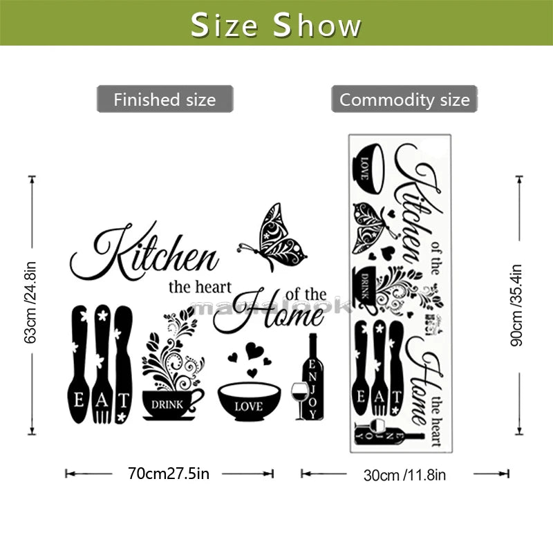 Knife and Fork Self-Adhesive Kitchen Wall Sticker