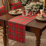 Red Scottish Tartan Plaid Christmas Table Runner