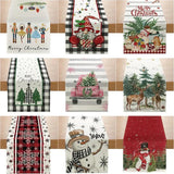 Christmas Linen Table Runner – Snowman & Christmas Tree