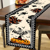 Happy Halloween Pumpkin & Ghost Table Runner