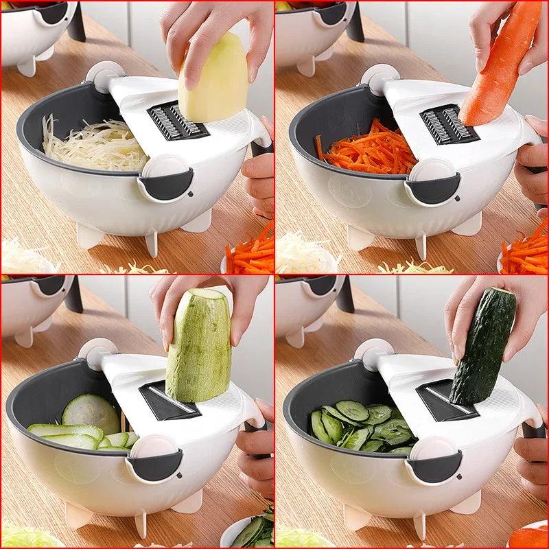 Vegetable Slicer, Strainer and Bowl - Epic Kitchen Finds