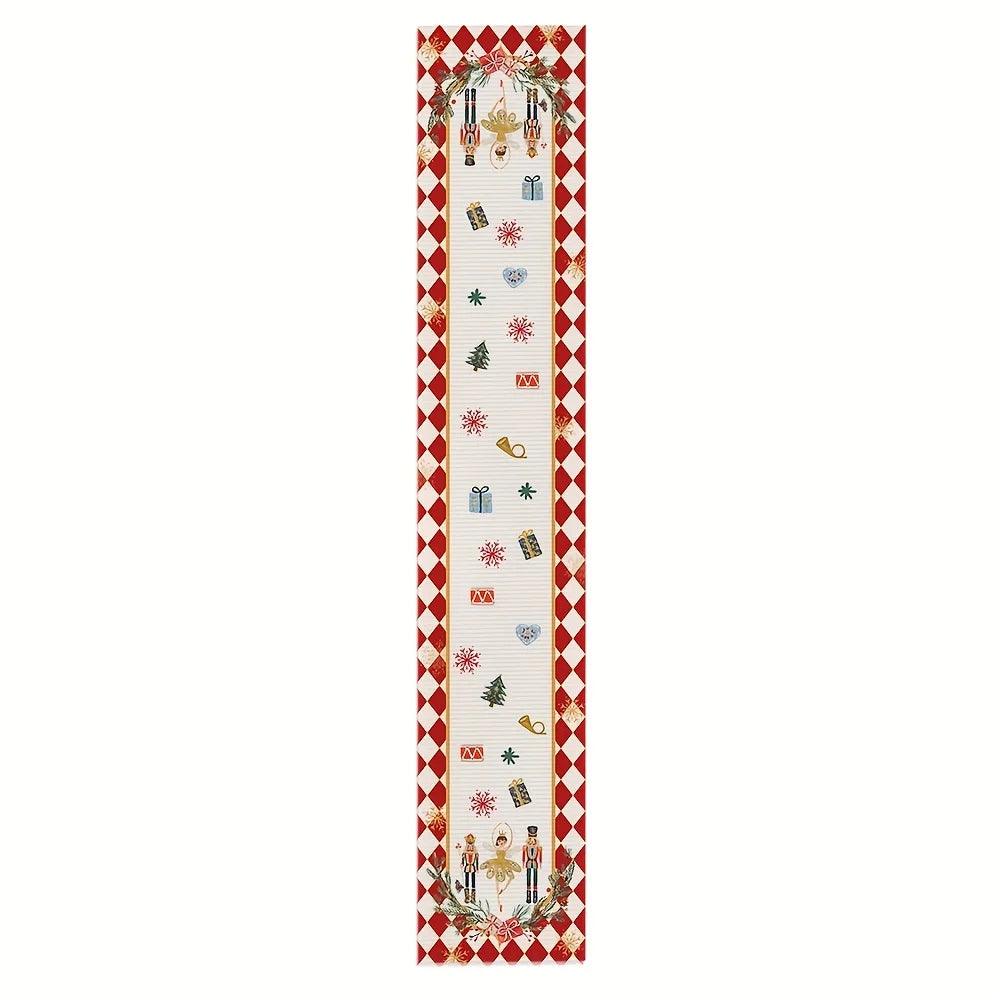 Christmas Nutcracker Linen Table Runner