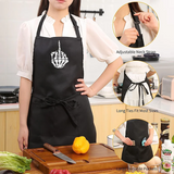 Halloween Skeleton Middle Finger Apron with Pocket