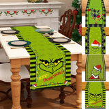 Green Linen Christmas Table Runner