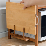 Bamboo Microwave Oven Storage Rack