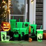 Glow-in-the-Dark Halloween Straw Cup