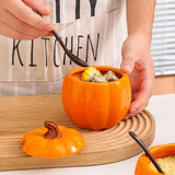 Cute Pumpkin Ceramic Seasoning Jar