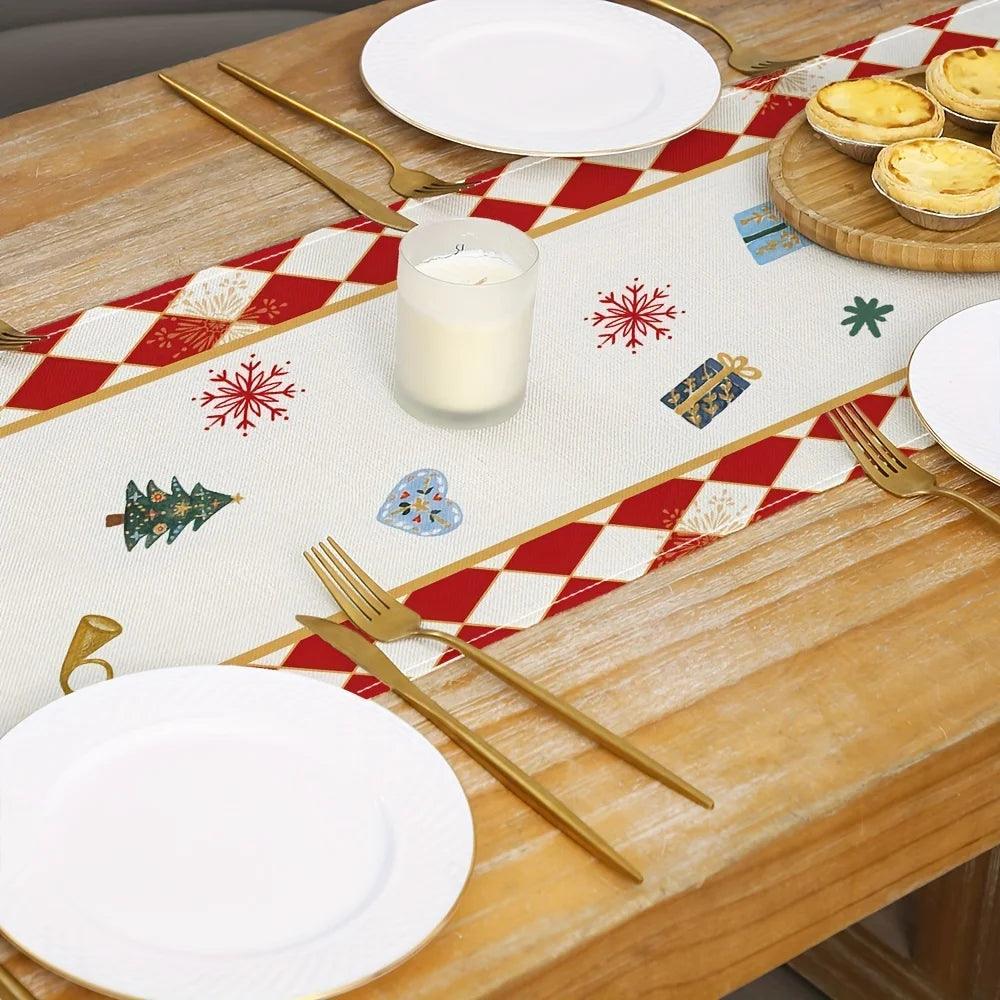 Christmas Nutcracker Linen Table Runner